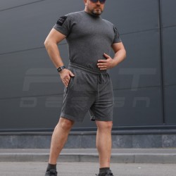 Комплект Футболка Комбат + Шорти тактичні Zara Сірий