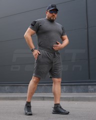 Комплект Футболка Комбат + Шорти тактичні Zara Сірий