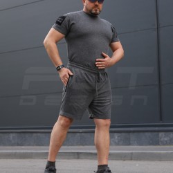 Комплект Футболка Комбат + Шорти тактичні Zara Сірий