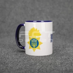 Чашка керамическая НГУ синяя