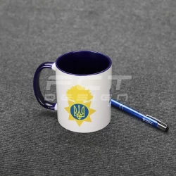 Чашка керамическая НГУ синяя