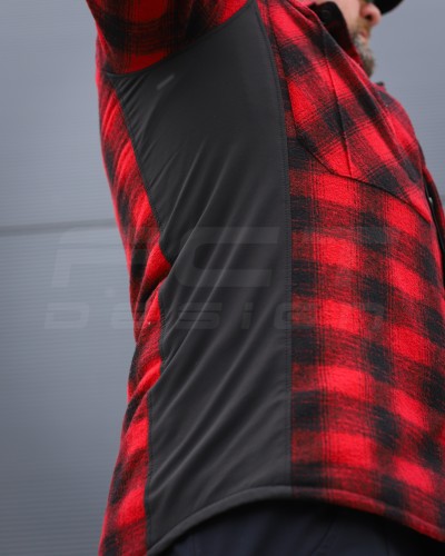 Тактична мілітарі Сорочка FCT демісезон утеплена в клітинку Червона (49 номер) 40-42/3 40-42/3