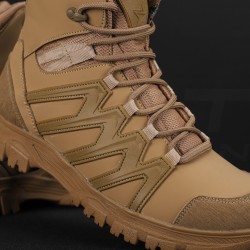 Ботинки зимние непромокаемые Урбан на мембране Gore-tex + мех из Итальянской обувной кожи койот