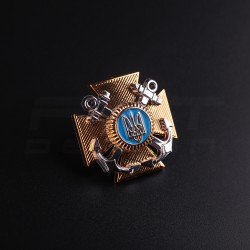 Беретний знак кокарда ВМС Військово-Морські Сили України на кашкет пластик