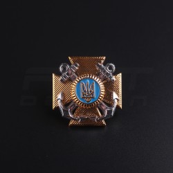 Беретний знак кокарда ВМС Військово-Морські Сили України на кашкет пластик