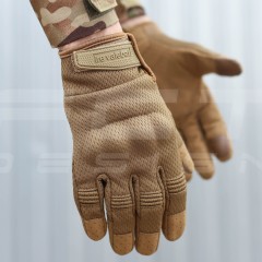 Рукавиці тактичні з кісточками Койот Touch Screen