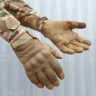 Рукавиці тактичні з кісточками Койот Touch Screen