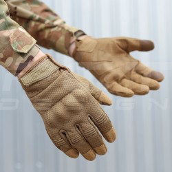 Рукавиці тактичні з кісточками Койот Touch Screen