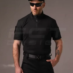 Убакс бойова сорочка короткий рукав чорна з термотканини CoolPass antistatic