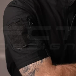 Убакс бойова сорочка короткий рукав чорна з термотканини CoolPass antistatic