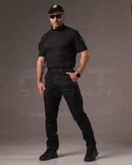 Убакс бойова сорочка короткий рукав чорна з термотканини CoolPass antistatic