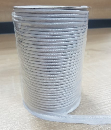 Атласний Кант білий/золотий  