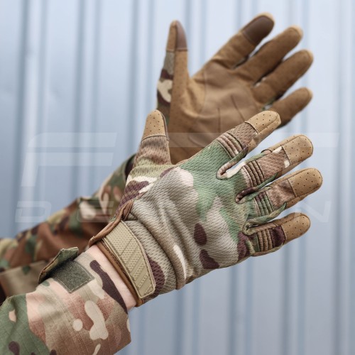 Рукавиці тактичні з кісточками Мультикам Touch Screen