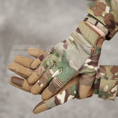 Рукавиці тактичні з кісточками Мультикам Touch Screen