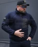 Кофта флис соты Гексагон на молнии Темно-синяя 40-42/3