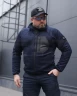 Кофта флис соты Гексагон на молнии Темно-синяя 40-42/3