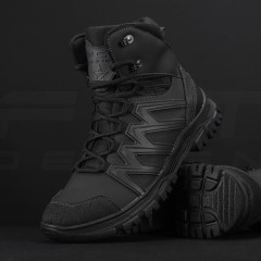 Черевики зимові Урбан мембрана GoreTex Slimtex з італійської екошкіри чорні