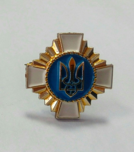 Хрест на аксельбант білий