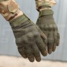 Рукавиці тактичні з кісточками Хакі Touch Screen