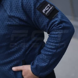 Кофта флис соты Гексагон на молнии Синяя