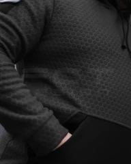 Костюм спортивний Гексагон фліс соти з посиленням Софтшелл чорний