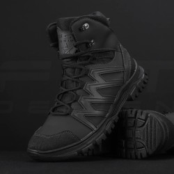 Ботинки зимние Урбан на мембране Gore-tex + мех из Итальянской Экокожи черные