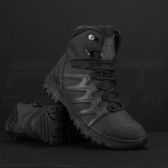 Черевики зимові Урбан мембрана GoreTex хутро з італійської екошкіри чорні