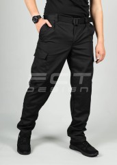 Штани літні Мілітарі карго ріп-стоп чорні