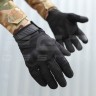 Рукавиці тактичні з кісточками чорні Touch Screen