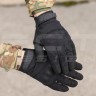 Рукавиці тактичні з кісточками чорні Touch Screen
