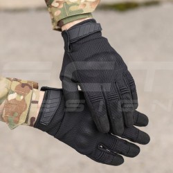 Рукавиці тактичні з кісточками чорні Touch Screen