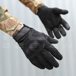 Рукавиці тактичні з кісточками чорні Touch Screen