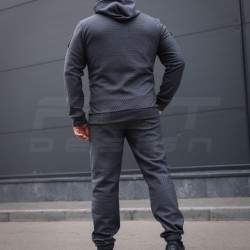 Костюм спортивный Гексагон флис соты с усилением Софтшелл серый