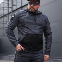 Костюм спортивный Гексагон флис соты с усилением Софтшелл серый
