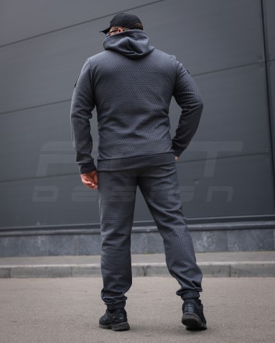 Костюм спортивний Гексагон фліс соти з посиленням Софтшелл сірий 44 44