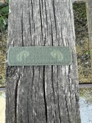 Шеврон/патч вишитий очі кота хакі