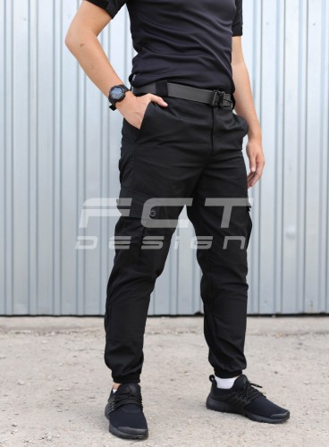 Штани літні Джоггер тактичні чорні (тільки 58р.) 58 58