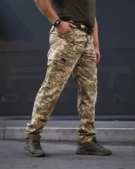 Штани літні мілітарі піксель ЗСУ з тонкої тканини ХБ