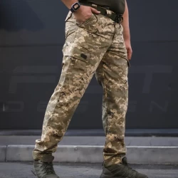 Брюки летние милитари пиксель ВСУ из тонкой ткани ХБ