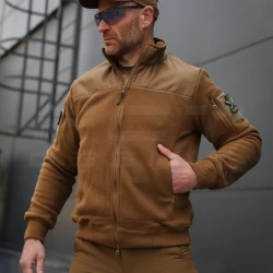 Кофта флис тактическая под резинку Койот