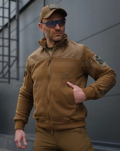 Кофта флис тактическая под резинку Койот 40-42/3