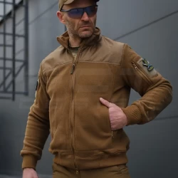 Кофта флис тактическая под резинку Койот
