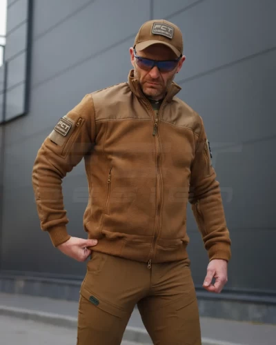 Кофта флис тактическая под резинку Койот 40-42/3