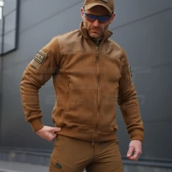 Кофта флис тактическая под резинку Койот