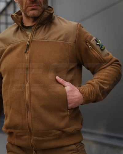 Кофта флис тактическая под резинку Койот 40-42/3