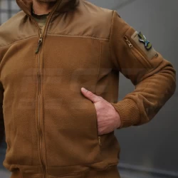 Кофта флис тактическая под резинку Койот