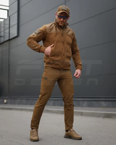 Кофта флис тактическая под резинку Койот 40-42/3