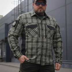Тактическая милитари Рубашка FCT Blackbeard летняя в клетку Зеленая (44 номер)