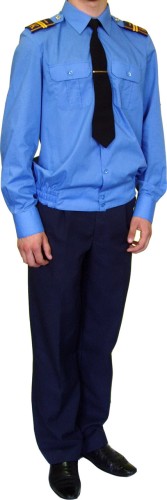 Краватка формена синя, чорна, полин  