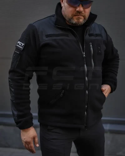 Кофта Куртка Фліс спрощена чорна для Поліції 40-42/3 40-42/3